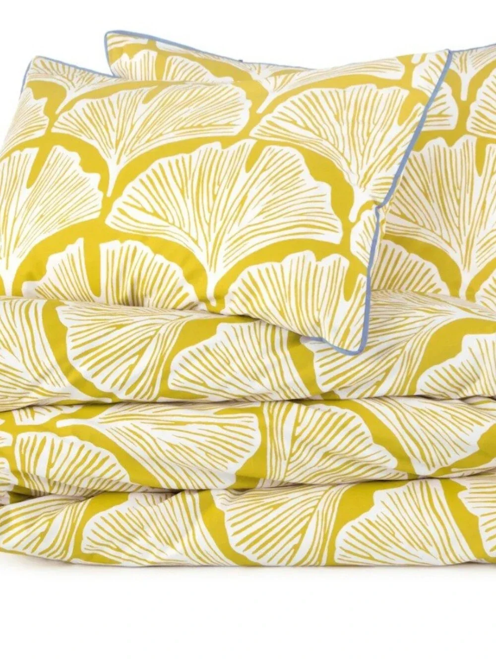 New Novogratz by Utica King Size 3 Pc Comforter Set Feather Palm Golden Mustard